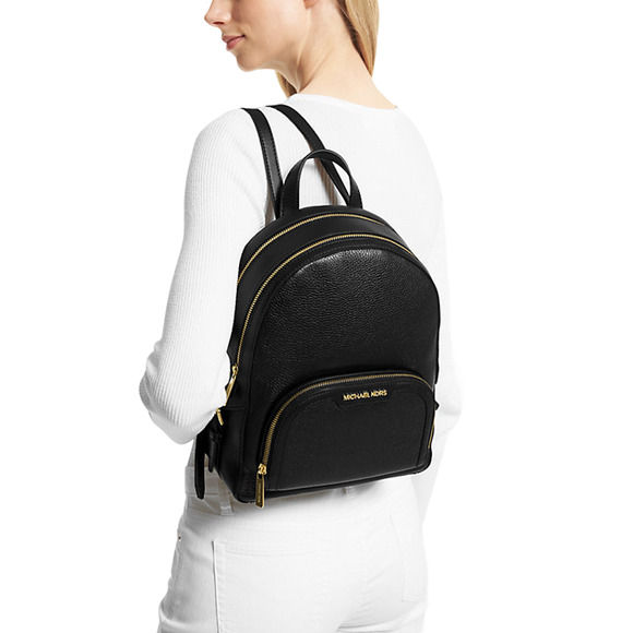 Michael Kors Jaycee Medium Pebbled Leather Backpack Bag Handbag Black $498 Nwt - Picture 4 of 4